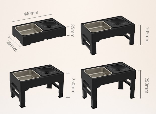 Elevated Feeding Double Bowls for Big Dogs - Paws n Smiles