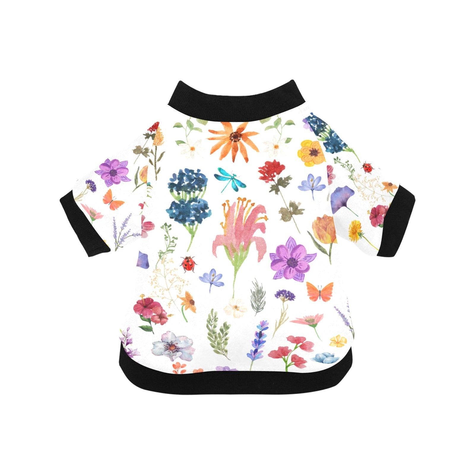 Nature-Inspired All Floral Dog Round Neck Shirt 3A46E0ED2CC245CDBD92444097A86041 - Paws n Smiles