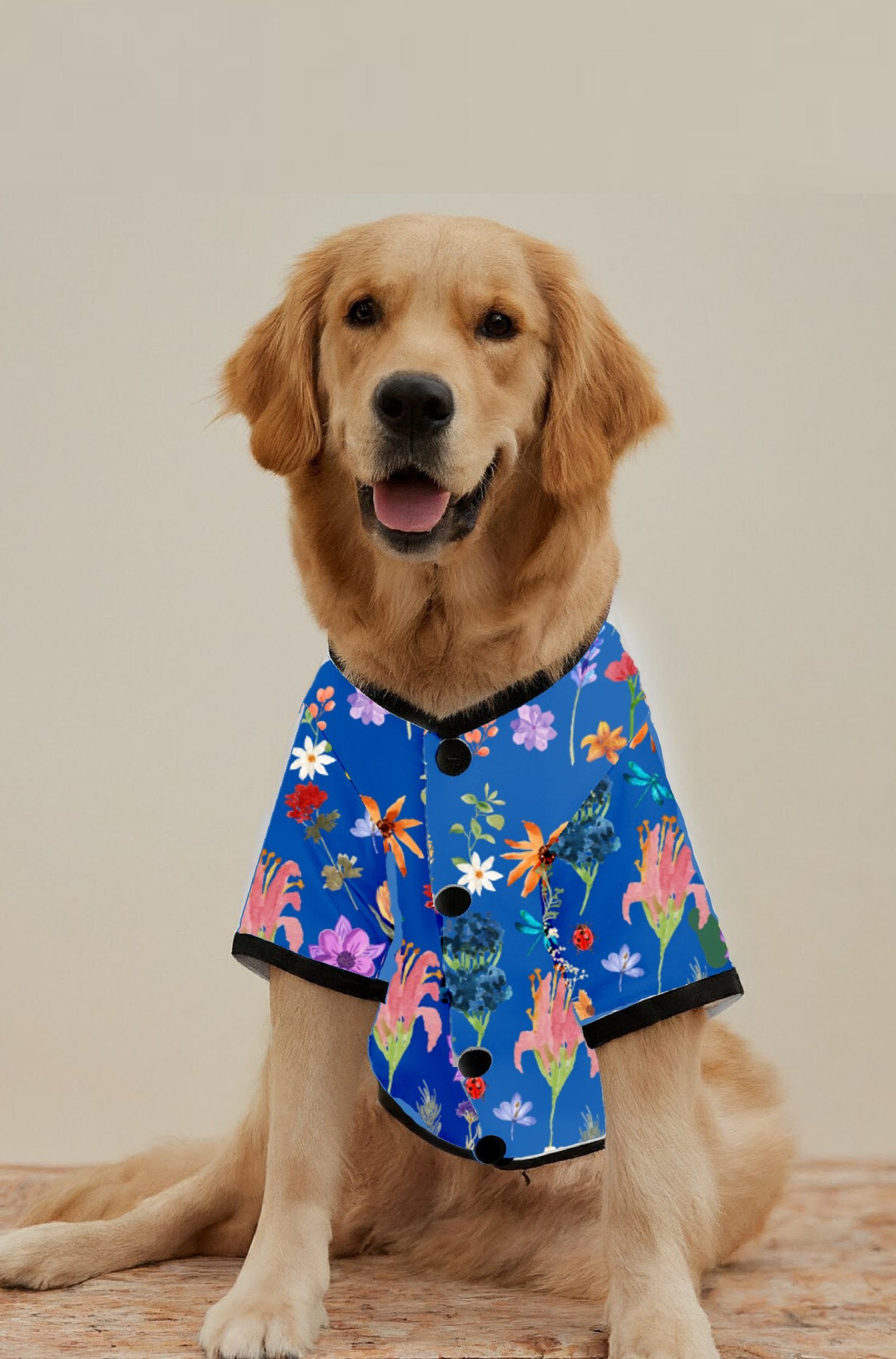 Nature-Inspired All Floral Dog Round Neck Shirt 3A46E0ED2CC245CDBD92444097A86041 - Paws n Smiles