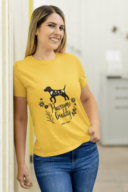 Nature-Inspired Pawsome Buddy Unisex T-shirt FEA2735690FB43C5B47A0334D5FC896A - Paws n Smiles