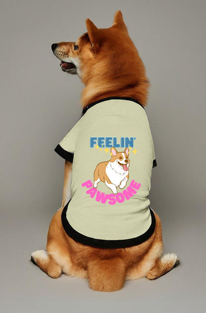 Pawsitive Feel Good Dog Round Neck Shirt 1863BE02F8DB4FF195214A298429BE7C - Paws n Smiles